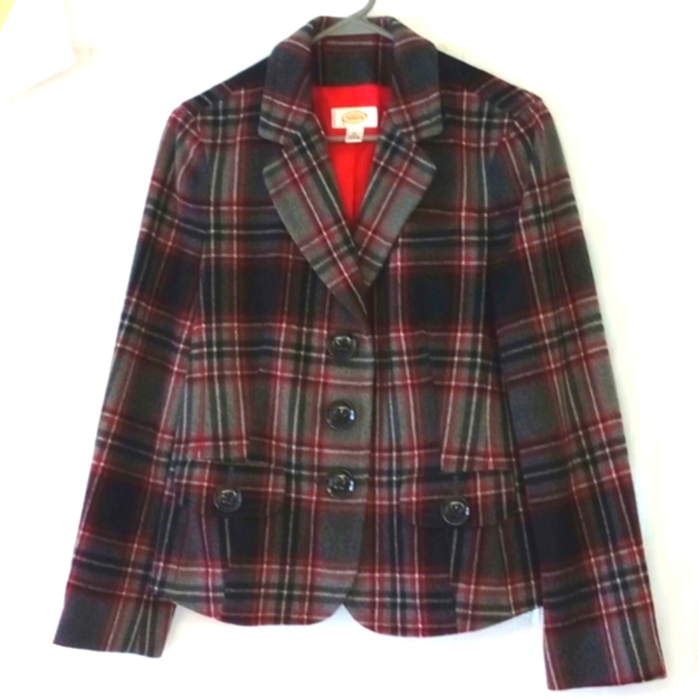 Talbots Wool Jacket, Plaid, Sz 10, NWOT